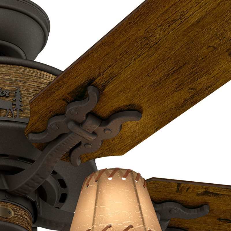 Hunter Fan Adirondack II 52'' Ceiling Fan with Light Kit & Reviews